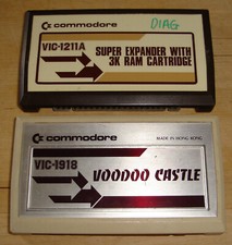 COMMODORE VIC20 DIAGNOSTIC CARTRIDGE AND VOODOO CASTLE FULLY WORKING.