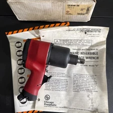 VINTAGE NOS CHICAGO PNEUMATIC REVERSIBLE 1/2” Dr IMPACT WRENCH SQUARE CP-6440 RS