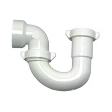 Master Plumber 453-134 Plastic Lavatory/Kitchen Wall Drain P Trap, White New