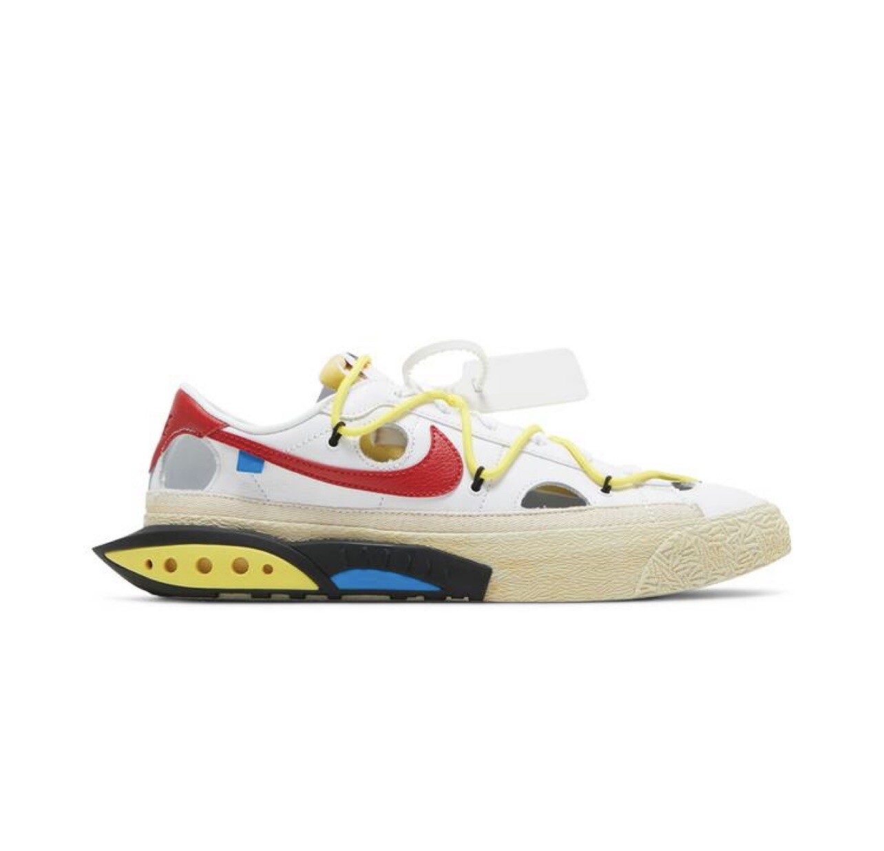 OFF WHITE X NIKE NUOVISSIMA Nike Off White x Blazer Low White University Red taglia 10 5 DH7863 100
