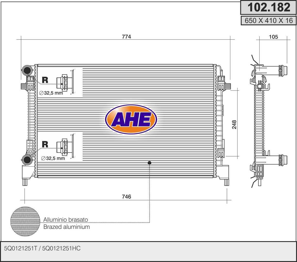 Radiateur moteur pour VW Passat B3 et B4 Variant 1.8 2.0 2.8 VR6