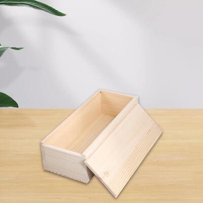 Rohholzkiste rechteckig Holz Aufbewahrungsbox leer schlicht Holzkiste