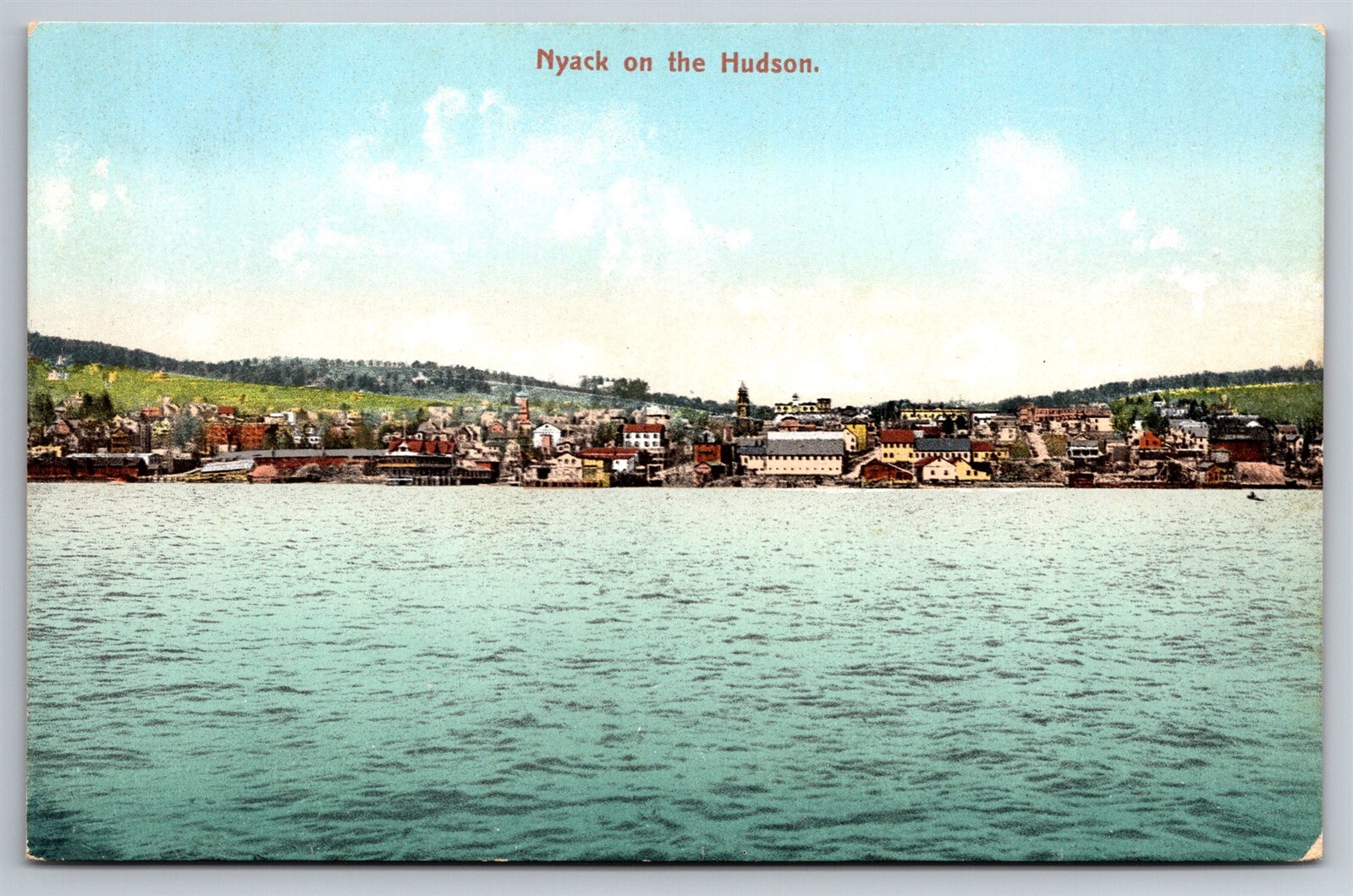 Nyack On The Hudson Village Across The Water NY C1907 Postcard J27