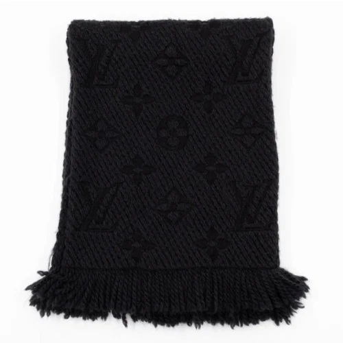 LOUIS VUITTON（LV） Louis Vuitton LV Sciarpa Scialle Avvolgente Stola Silenziatore 90% Lana 10% Cashmere Nero