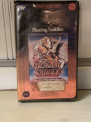 Blazing Saddles VHS 1983 Warner Home Video Release Big Box Clamshell Logo