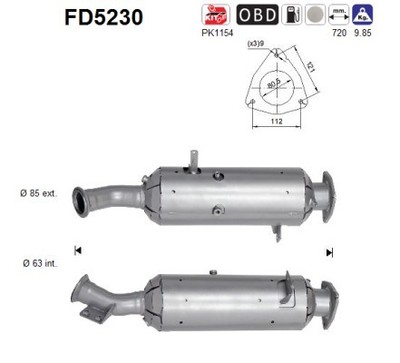 PARTIKELFILTER FÜR IVECO DAILY VI PRITSCHE/FAHRGESTELL - AS FD5230