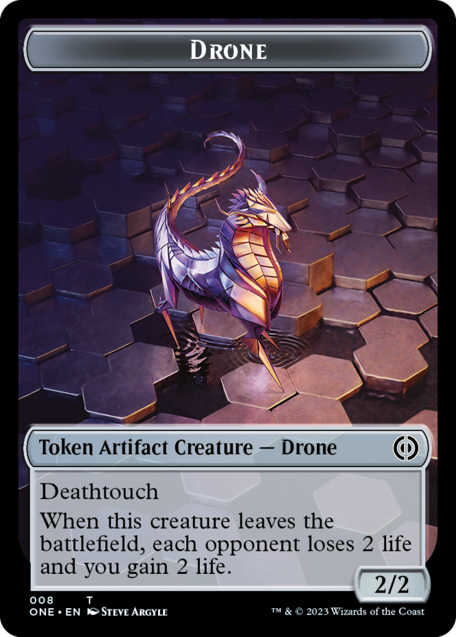 Phyrexia All Will Be One Drone Token NM MTG Single Card-image