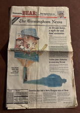 Bear Bryant Retires Birmingham News Newspaper  1/27/1983 RARE Full Alabama