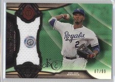 2016 Topps Tribute Stamp of Approval Relics Green 87/99 Alcides Escobar 2m4