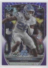 2022 Bowman U Chrome Purple Mini-Diamond Refractor 183/399 Tony Grimes #75 11pj