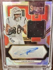 🔥 Panini 2023 Select Rookie Signatures Silver Prizm Chase Brown /199 Bengals