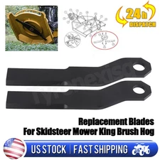US Pair 10mm Mower Blades For Skidsteer Mower King Brush Hog Rotary Grass Cutter