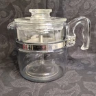 Vintage Pyrex Flameware Glass Percolator Coffee Pot 7756-B 6 Cup Coffee Maker