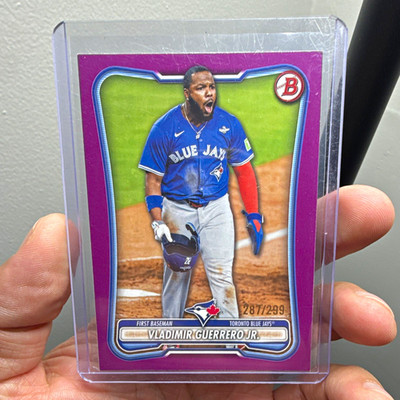 Topps 2025 Bowman Vladimir Guerrero Jr. Blue Jays Purple #61 28/299