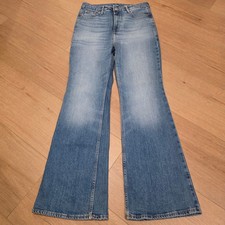 Old Navy Jeans Womens Size 8 Blue Higher High-Rise Flare Medium Wash Retro Boho