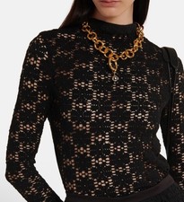 NWT Jil Sander Embroidered cotton macramé to...