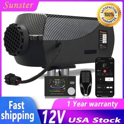 Sunster Diesel Air Heater 8KW 12V 24V Bluetooth For Auto Trucks Boats Motorhome