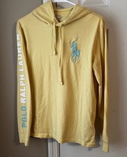 Polo Ralph Lauren Yellow Lightweight Hoodie. Men  s Small.