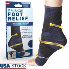 Ankle Compression Wrap Adjustable Support Foot Pain Relief Graduated Compression