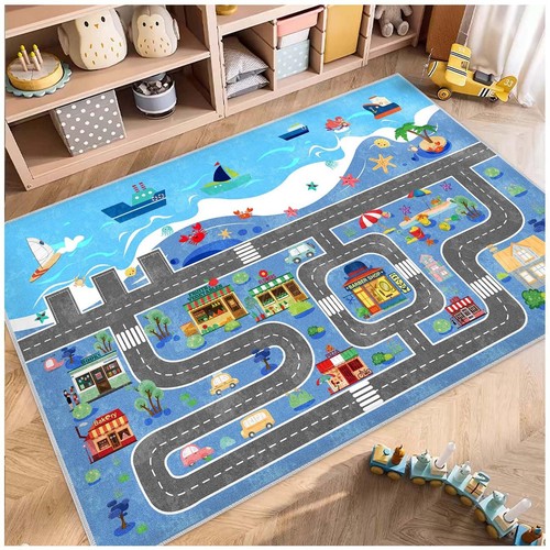 Car Rug for Playroom Rugs, Road Rug for Boys and Girls Bedrooms ...