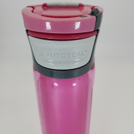 Contigo 24 oz Autoseal Water Bottle BPA-Free Plastic Purple Clip Handle Preowned