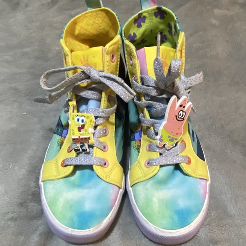 SpongeBob SquarePants High Top Tie-Dye Sneakers Women size 8.5
