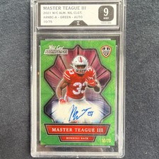 Wild Card 2021 Alumination Master Teague III Green Auto /75 Sigma 9 NIL