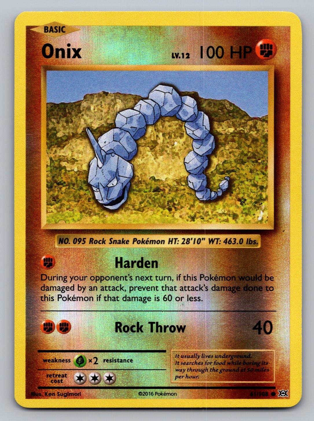 Pokemon TCG XY - Evolutions Onix 61/108