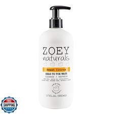 Zoey Naturals Sweet Citrus Baby Wash and Shampoo, Made For Sensitive Skin, Te