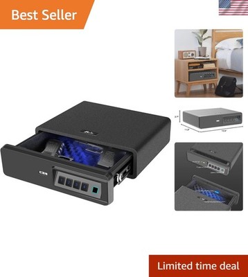 Quick Access Biometric Handgun Safe   Durable Steel Construction for Security