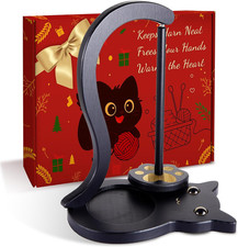 Black Cat Yarn Holder Crocheting Wooden Crochet Yarn Holder Magnetic Yarn Lovers