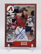 2022 Series 1 1987 Topps Baseball Red /25 Seth Beer #87BA-SBE Rookie Auto RC
