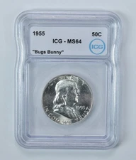 1955 Franklin Half Dollar Bugs Bunny MS64 ICG