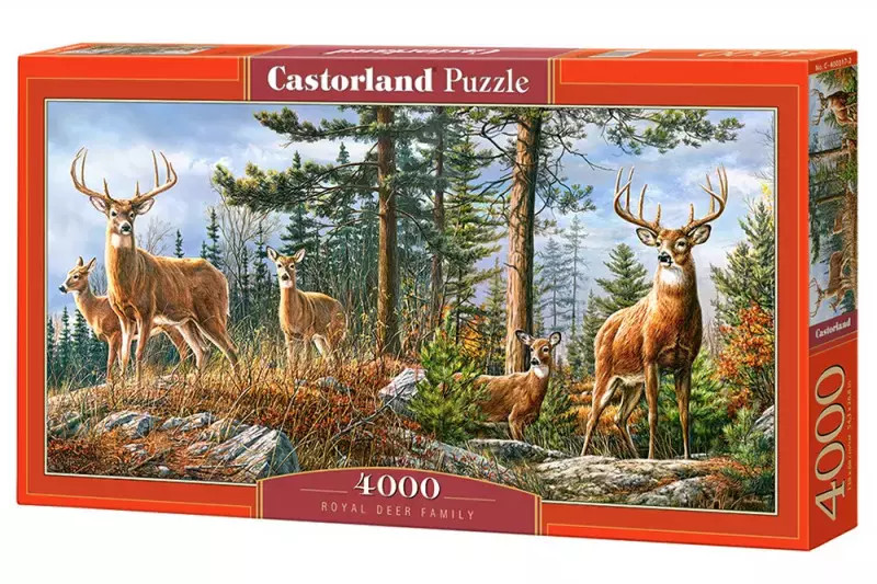 5904438400317 Puzzle 4000 elementów. Królewska rodzina jeleni Castorland