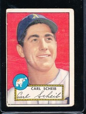1952 Topps Carl Scheib #116 - Athletics - Pr/Fr - M1729
