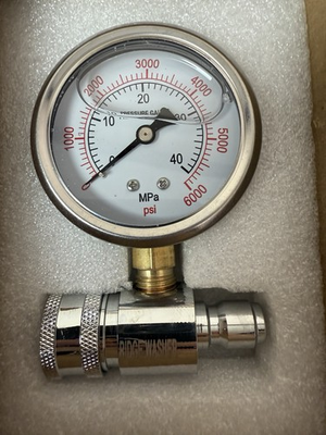 #ad #ad Pressure Washer Gauge with 3 8 Inch Quick Connect Socket and Plug 6000 PSI New $25.00