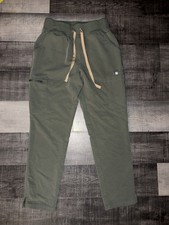 FIGS YOLA NURSE STRAIGHT LEG MOSS GREEN CARGO SCRUB PANTS WOMENS SM PETITE NWOT