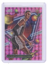 Victor Wembanyama 2024-25 Topps Chrome Rookie Pink Galaxy Rc Spurs Q1887