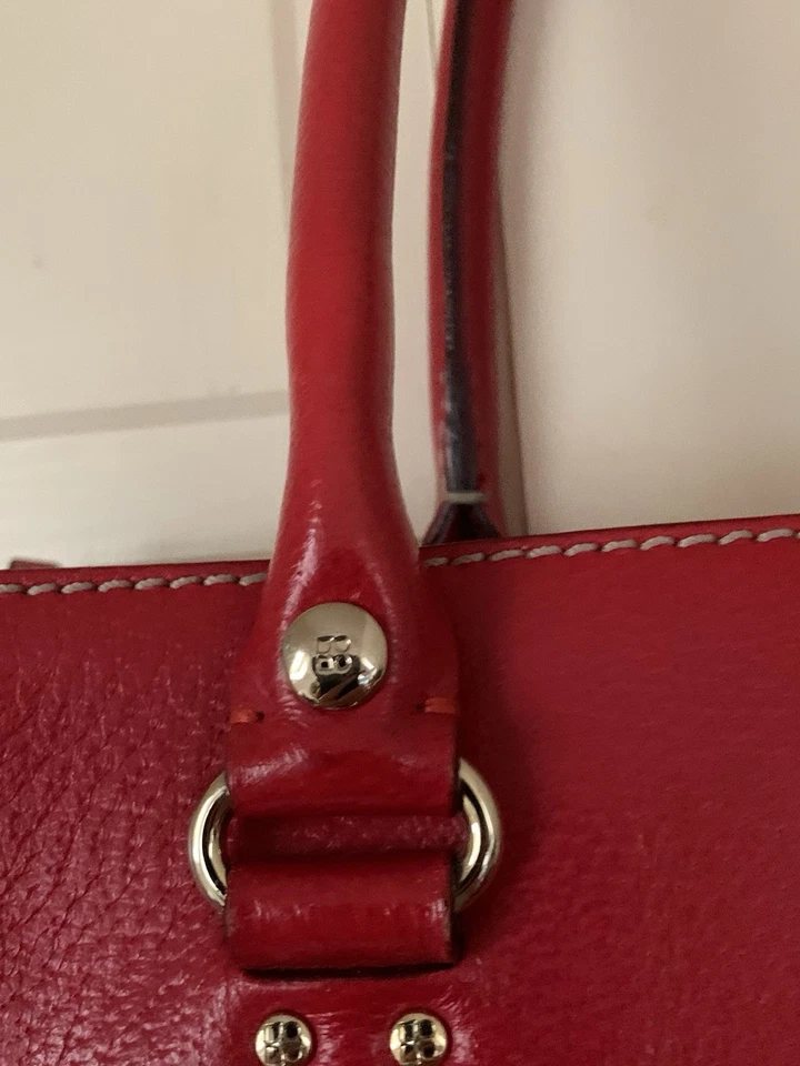 Kate Spade Wellesley HIGHLIGHTER Red LEATHER Satchel hand bag - Image 3 of 4