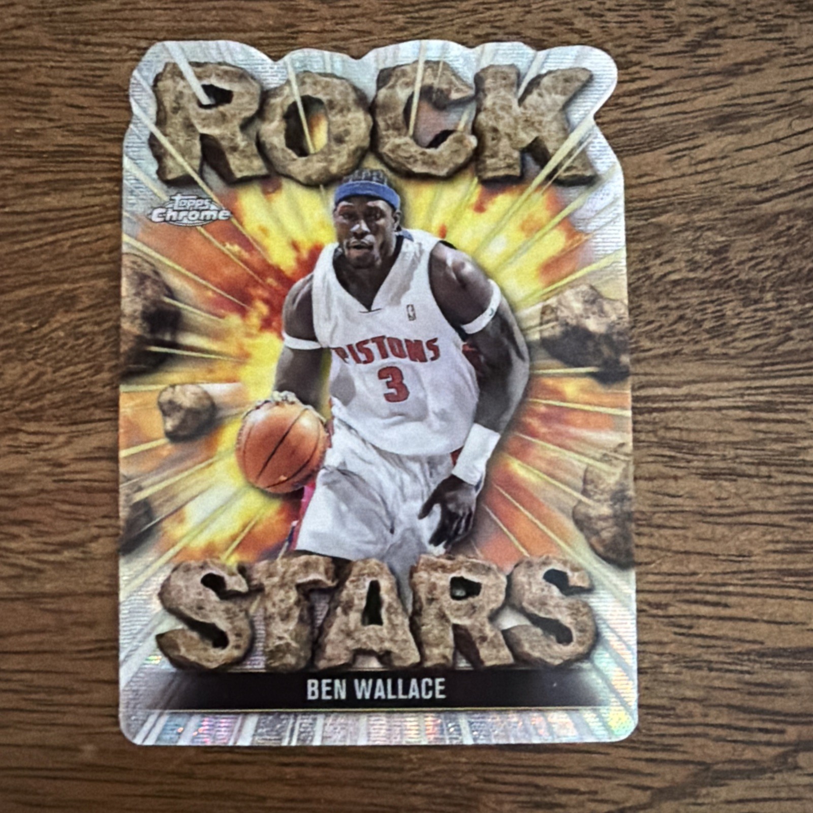 2025-26 Topps Chrome Basketball Die-Cut Rock Stars Insert SSP Ben Wallace