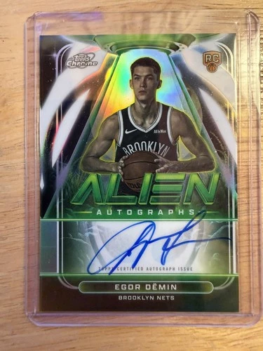 2025-26 Topps Chrome Cosmic Basketball Egor Demin Alien Auto #AA-ED