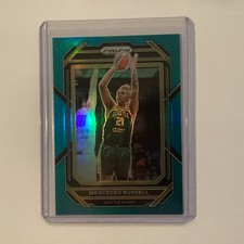 2023 Panini Prizm WNBA Mercedes Russell Teal 19/49 Seattle Storm Card# 81