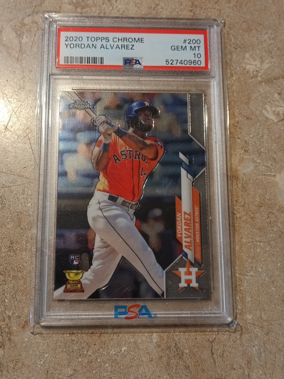2020 Topps Chrome Yordan Alvarez #200 PSA 10 Houston Astros Baseball Card