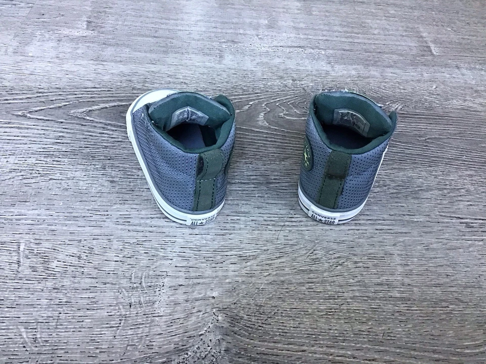 Converse Infant Talla 6 Chuck Taylor All Star Street Mid 761973F Gris Fresco Sin Cordones Foto 3 de 4