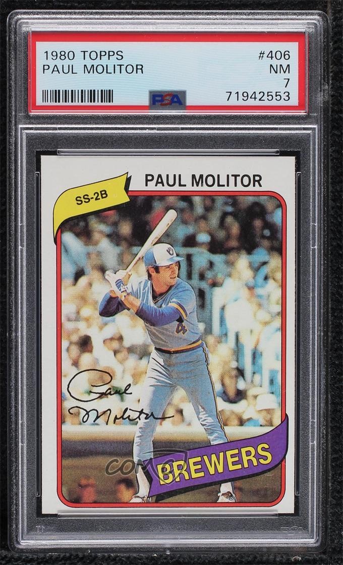 1980 Topps Paul Molitor #406 PSA 7 HOF