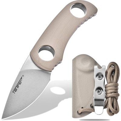 Runer Neck Knife feststehendes Messer mit Scheide und Lanyard