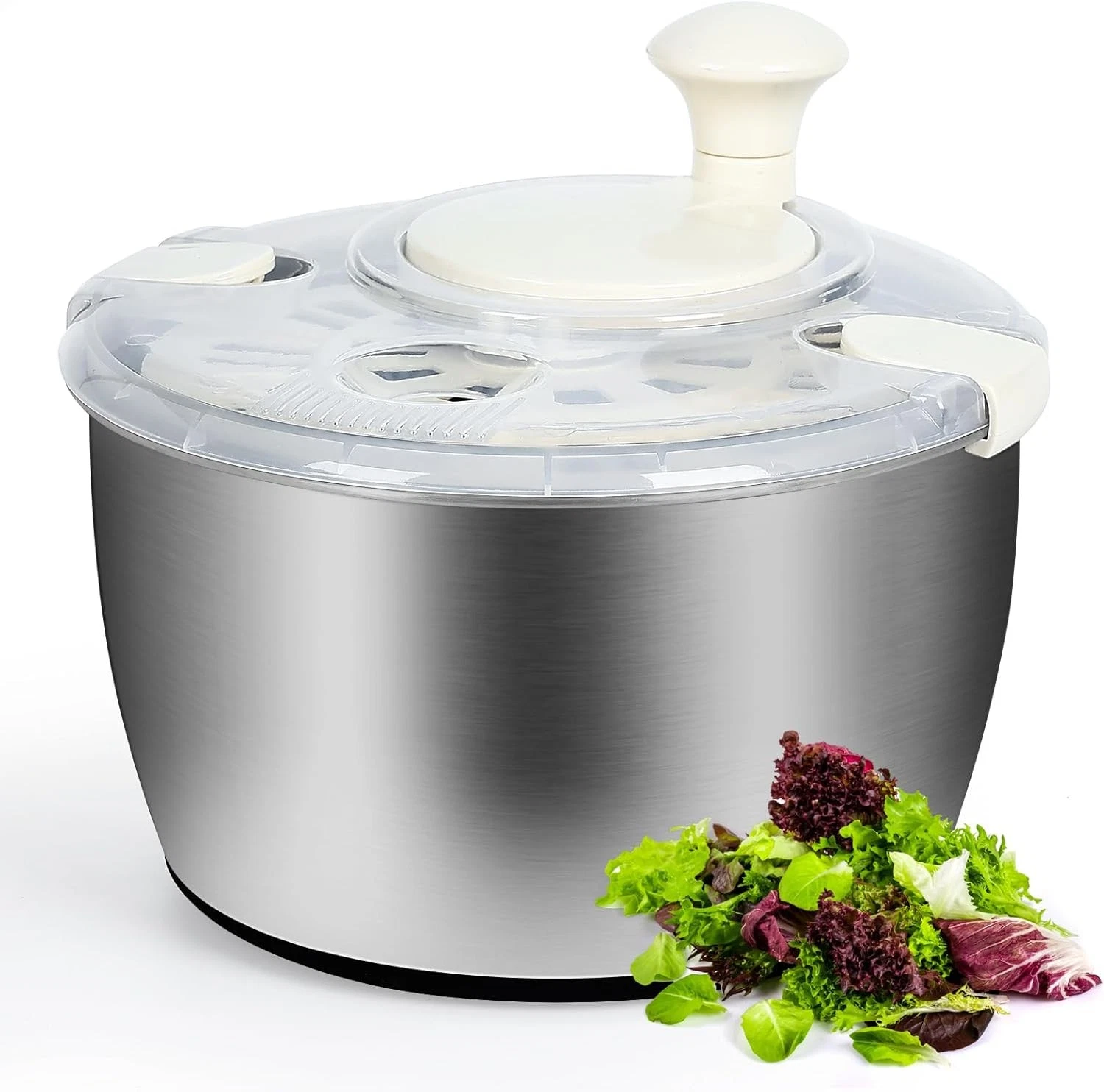 5Qt Stainless steel Salad Spinner lettuce spinners,salad spinner BPA-Free