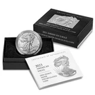 2023-W Burnished $1 American Silver Eagle Box, OGP & COA