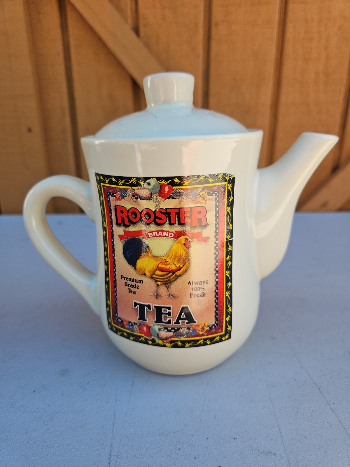 Having Tea References Rooster Brand Tea Ceramic Teapot by Bay Island Inc. 6.5” H Holds 32oz ...