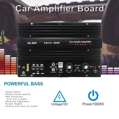 PA-80D Universal Auto Verstärker Platine 12V 1000W Mono Auto Audio Endstufe Po
